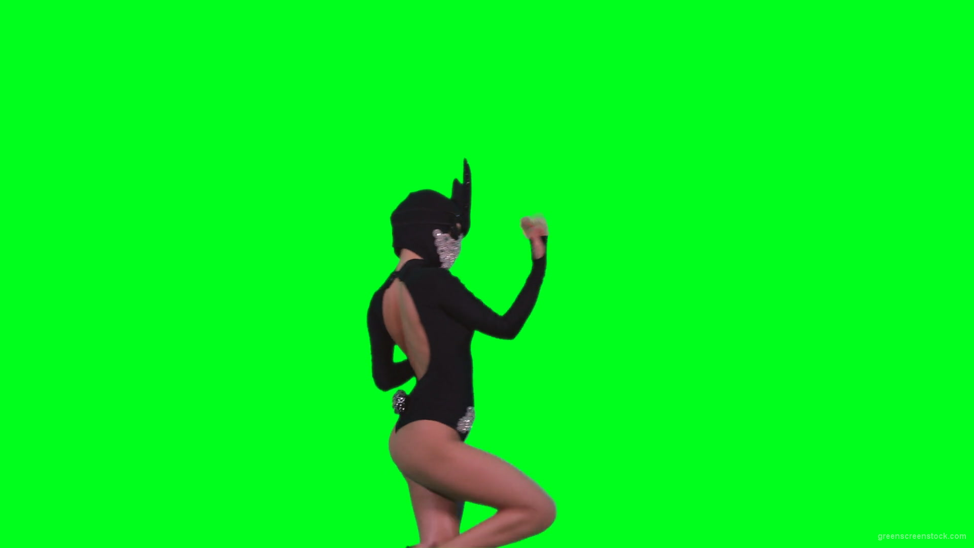 vj video background Sexy-bunny-girl-dance-performs-in-rabbit-costume-on-green-screen-4K-Video-Footage-1920_003