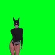 Sexy-bunny-girl-dance-performs-in-rabbit-costume-on-green-screen-4K-Video-Footage-1920_006 Green Screen Stock