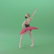 Tinny-Ballet-Dancing-Girl-Ballerina-in-red-black-dress-and-mask-welcome-people-for-awards-Green-Screen-Video-Footage-1920_004 Green Screen Stock