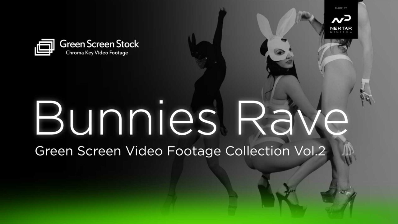 Bunnies Rave Dance - Green Screen Video Footage Collection Vol.2