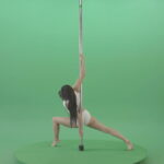 Acrobatic-gymnastics-making-spin-element-on-Pole-Pilon-on-green-screen-4K-Video-Footage-1920_009 Green Screen Stock