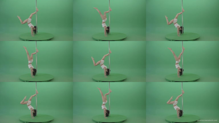 Fit-Girl-waving-legs-dancing-pole-dance-on-green-screen-4K-Video-Footage-1920 Green Screen Stock