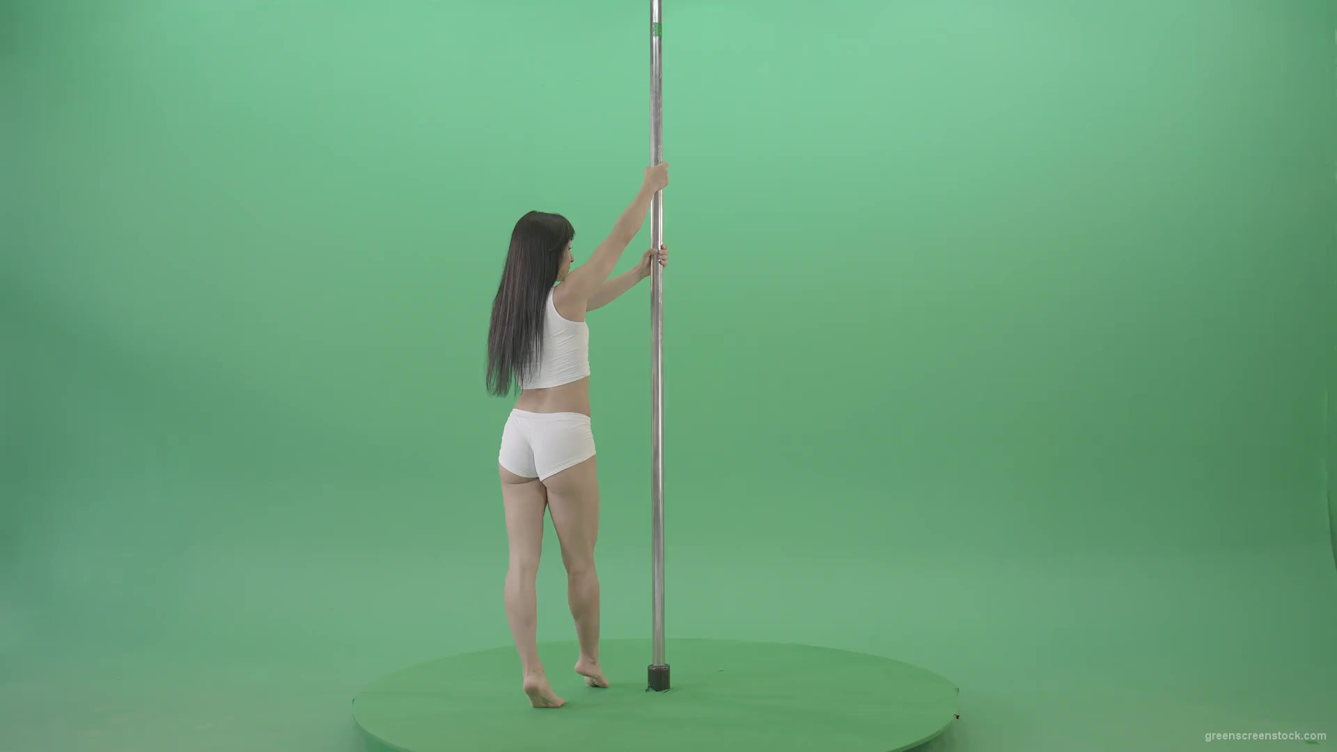 Green-Screen-Woman-spinning-gracefully-on-pole-dance-Video-Footage-1920_001 Green Screen Stock