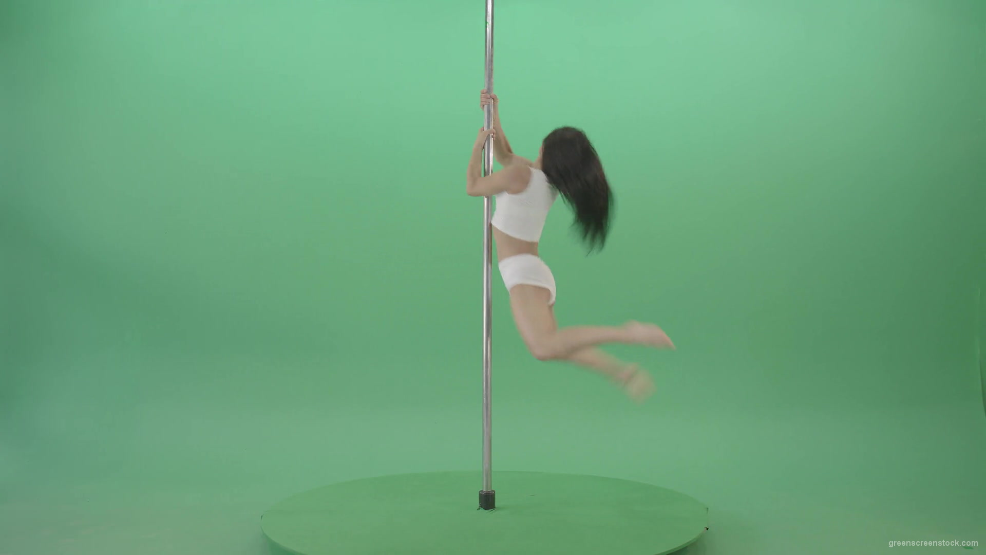 Green-Screen-Woman-spinning-gracefully-on-pole-dance-Video-Footage-1920_002 Green Screen Stock