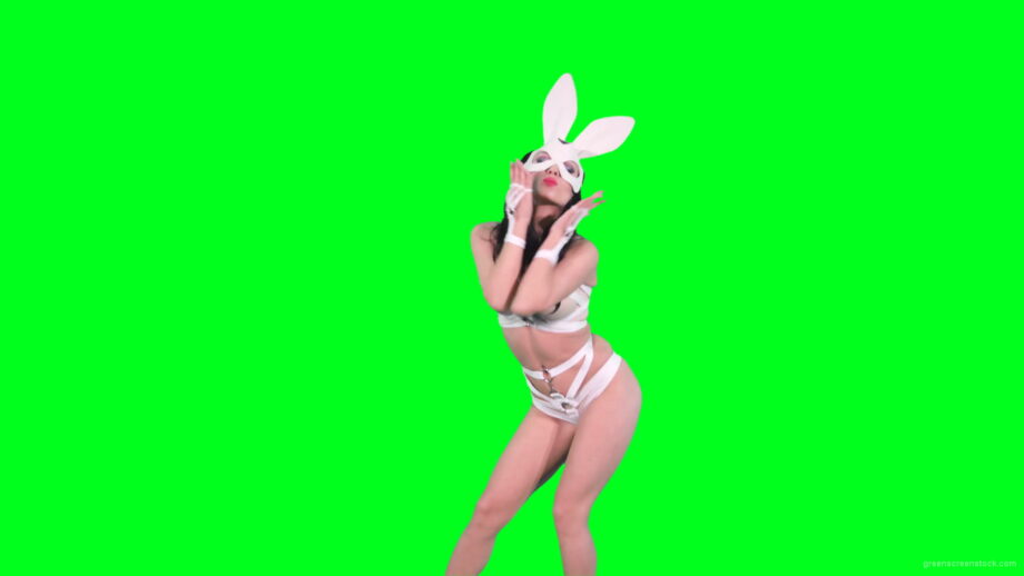 vj video background Green-Srcreen-Girl-in-rabbit-costume-sending-air-kiss-4k-Video-Footage-1920_003