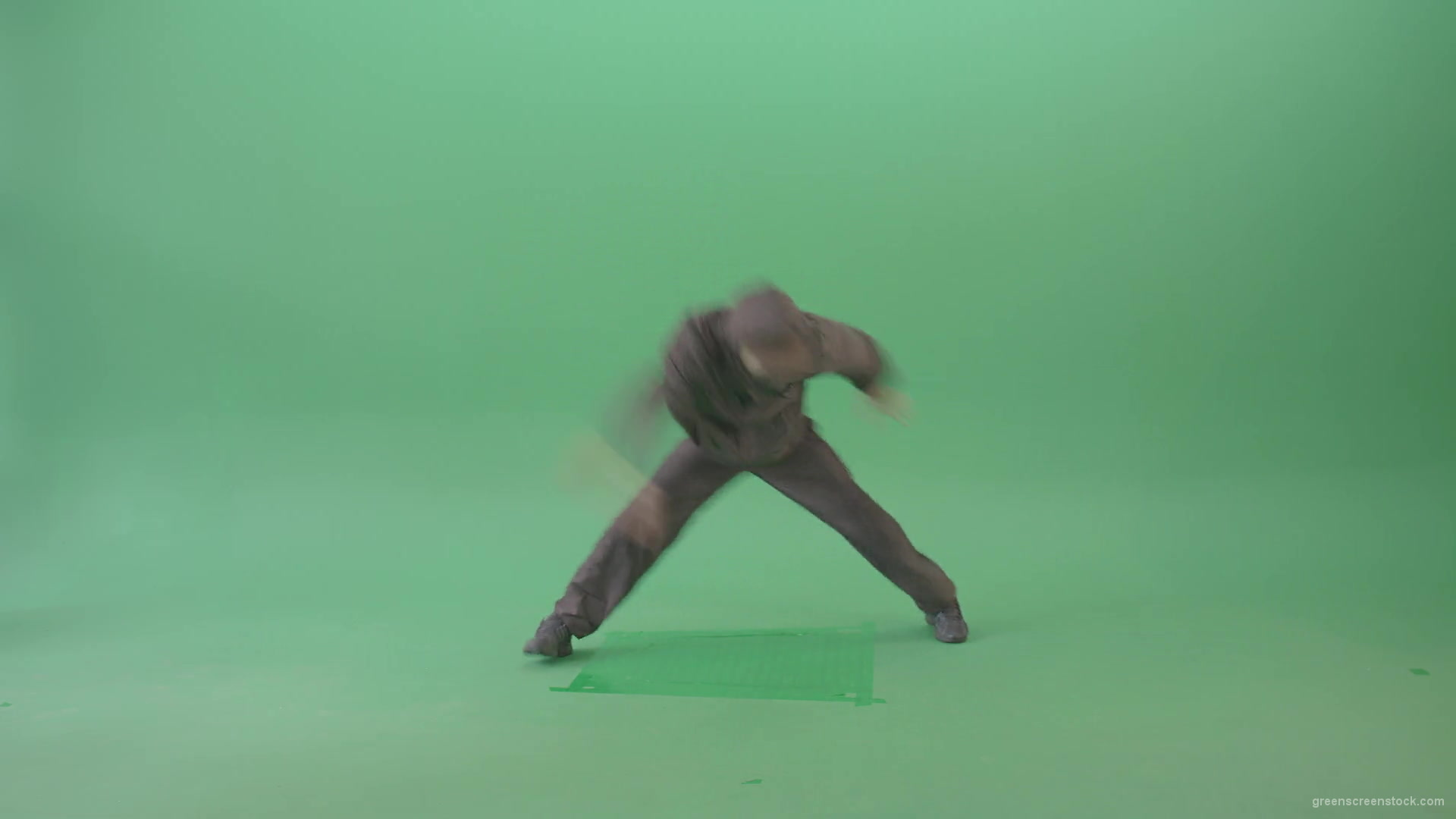 Hip-Hop-Dance-making-power-move-with-freeze-dancing-breakdance-on-green-screen-4K-Video-Footage-1920_004 Green Screen Stock