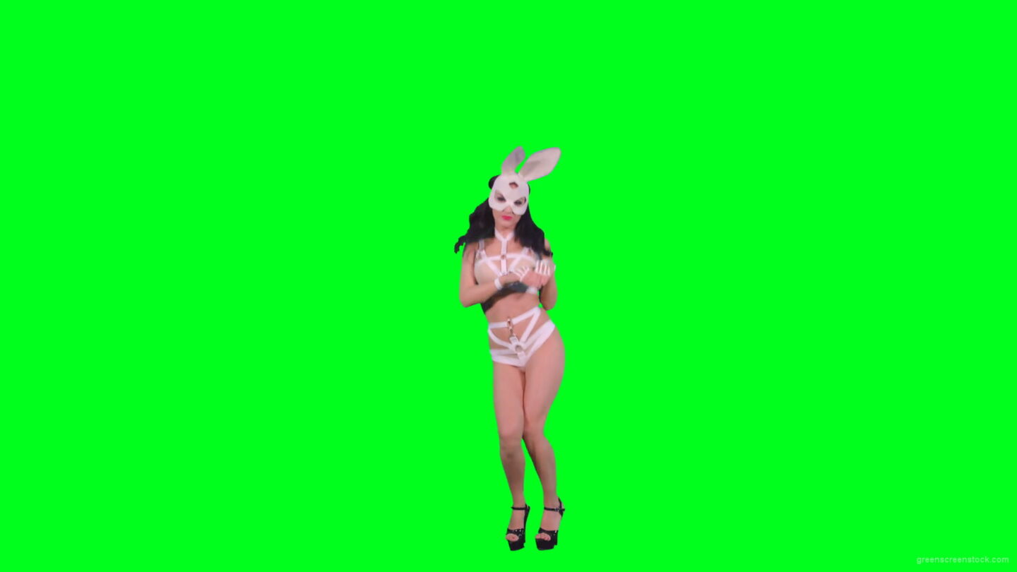vj video background Hot-Go-go-Dancing-girl-is-jumping-over-green-screen-4K-Video-Footage-1920_003