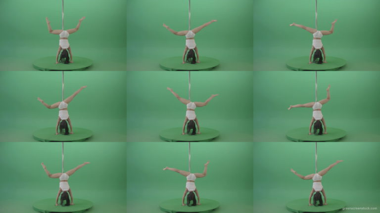 Pole-Dance-Girl-waving-two-legs-isolated-on-green-screen-4K-Video-Footage-1920 Green Screen Stock