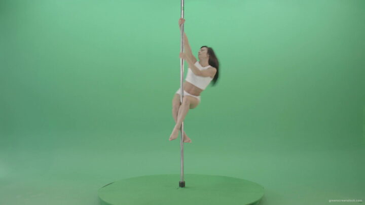 vj video background Pole-dance-trainer-girl-has-a-sport-flight-on-green-screen-4K-Video-Footage-1920_003