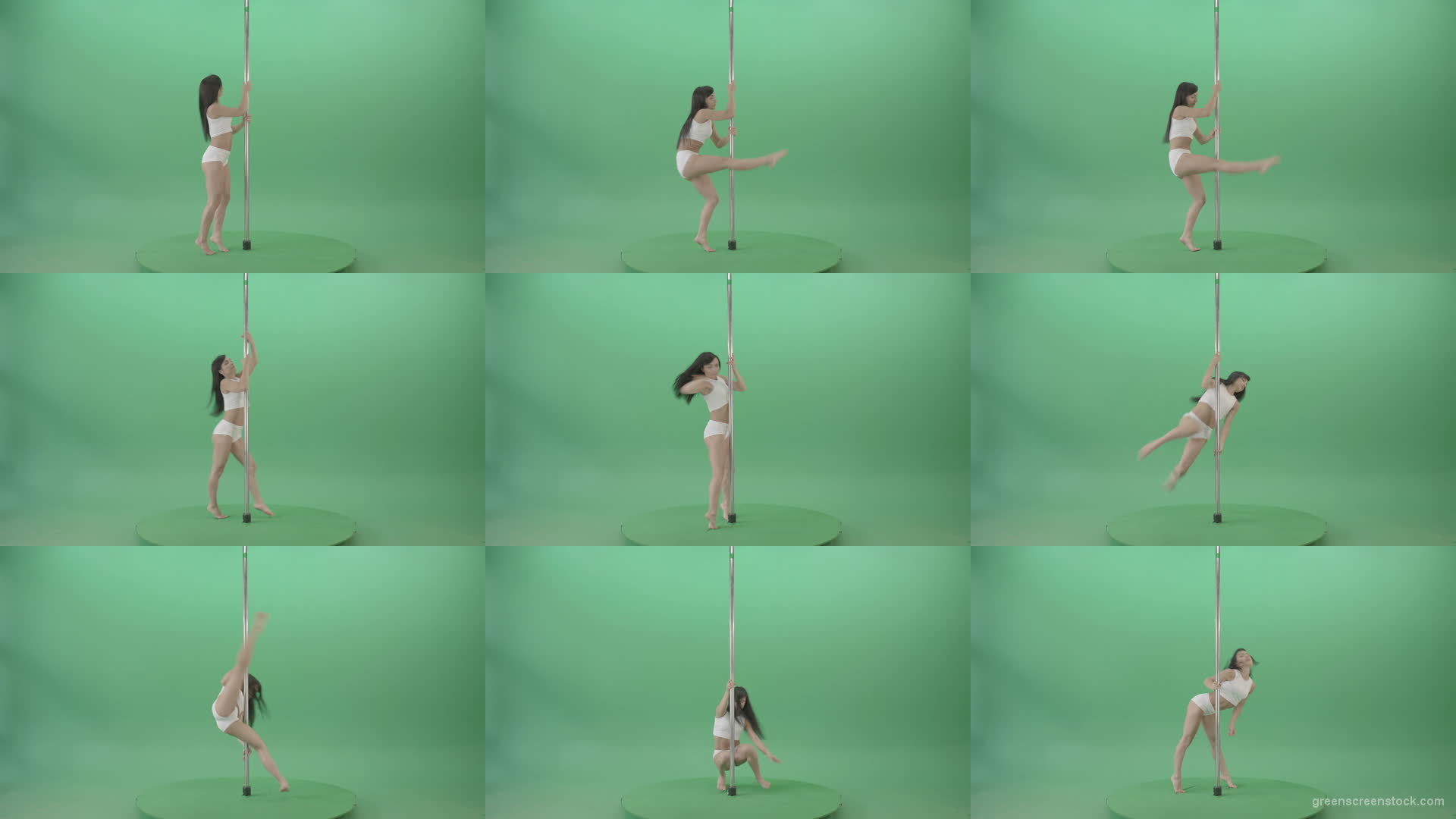 Sexy-moves-by-pole-dance-girl-dancing-on-green-screen-Video-Footage-1920 Green Screen Stock