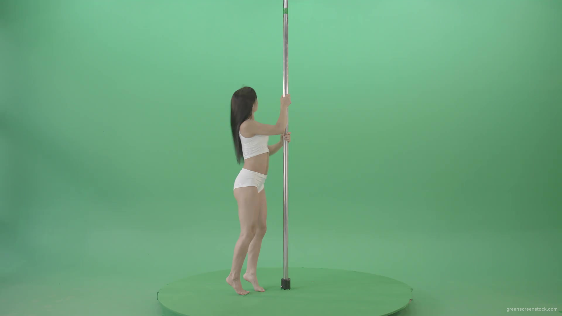 Sexy-moves-by-pole-dance-girl-dancing-on-green-screen-Video-Footage-1920_001 Green Screen Stock