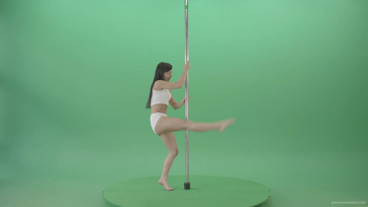 vj video background Sexy-moves-by-pole-dance-girl-dancing-on-green-screen-Video-Footage-1920_003