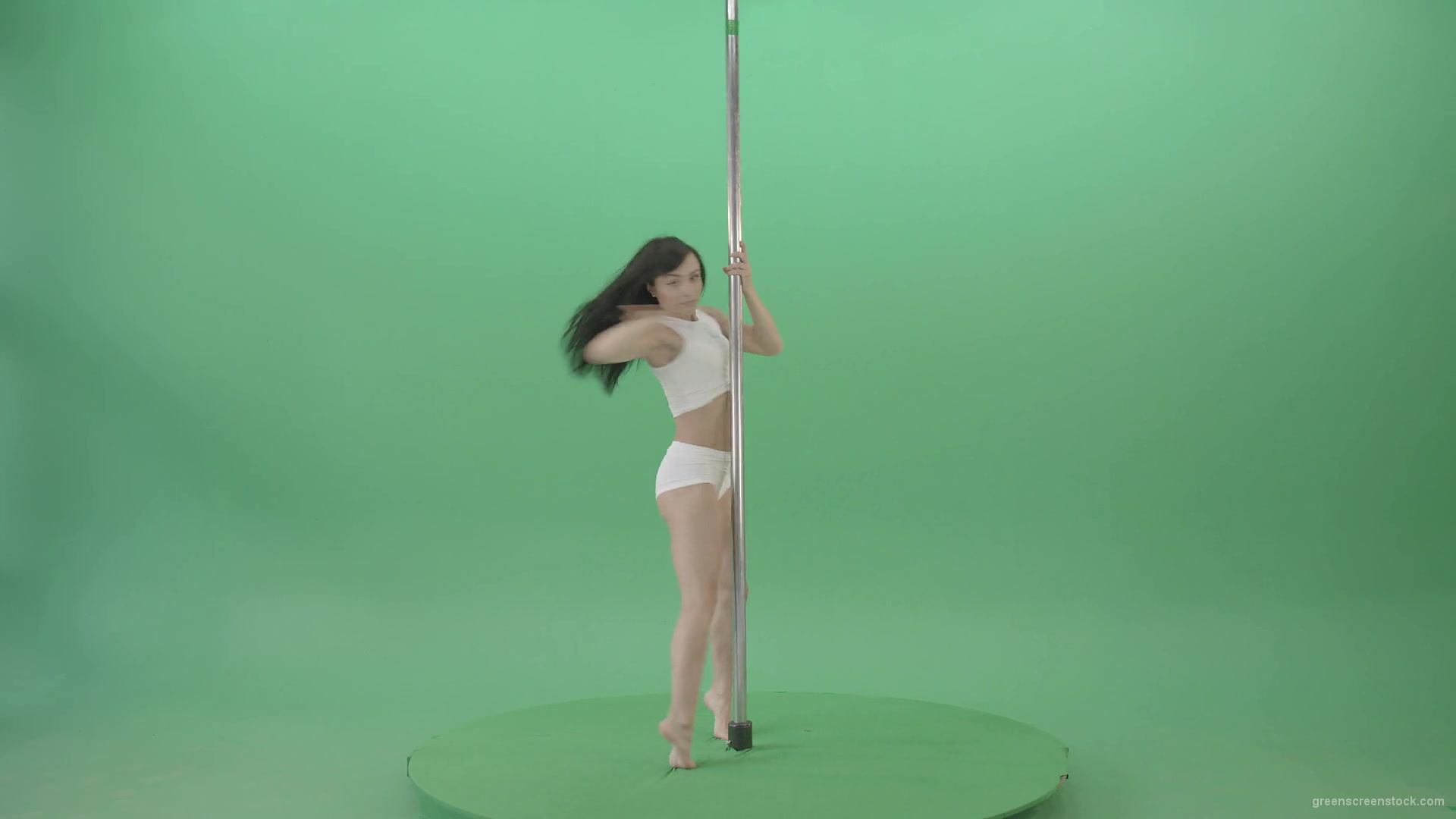 Sexy-moves-by-pole-dance-girl-dancing-on-green-screen-Video-Footage-1920_005 Green Screen Stock