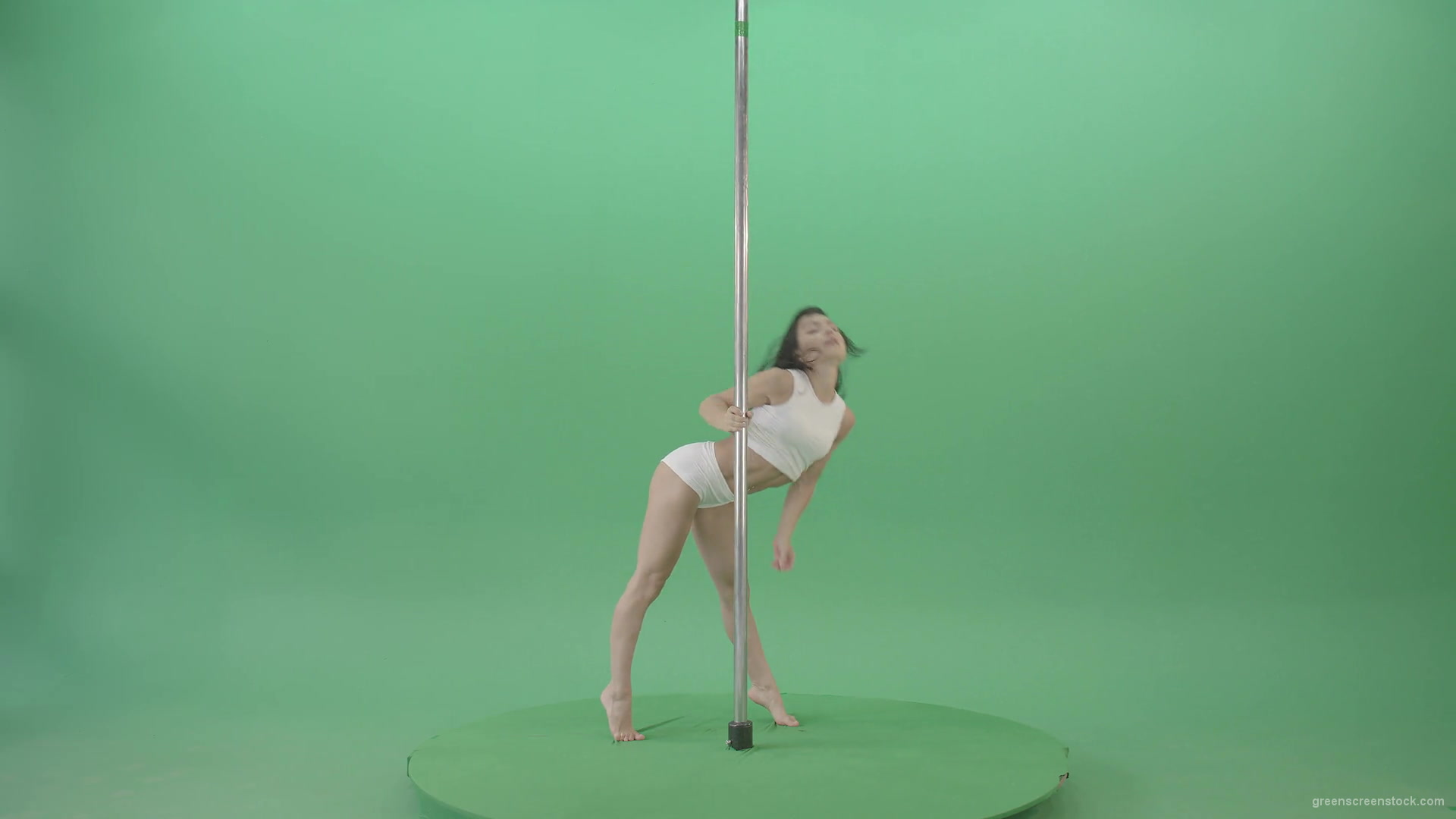 Sexy-moves-by-pole-dance-girl-dancing-on-green-screen-Video-Footage-1920_009 Green Screen Stock