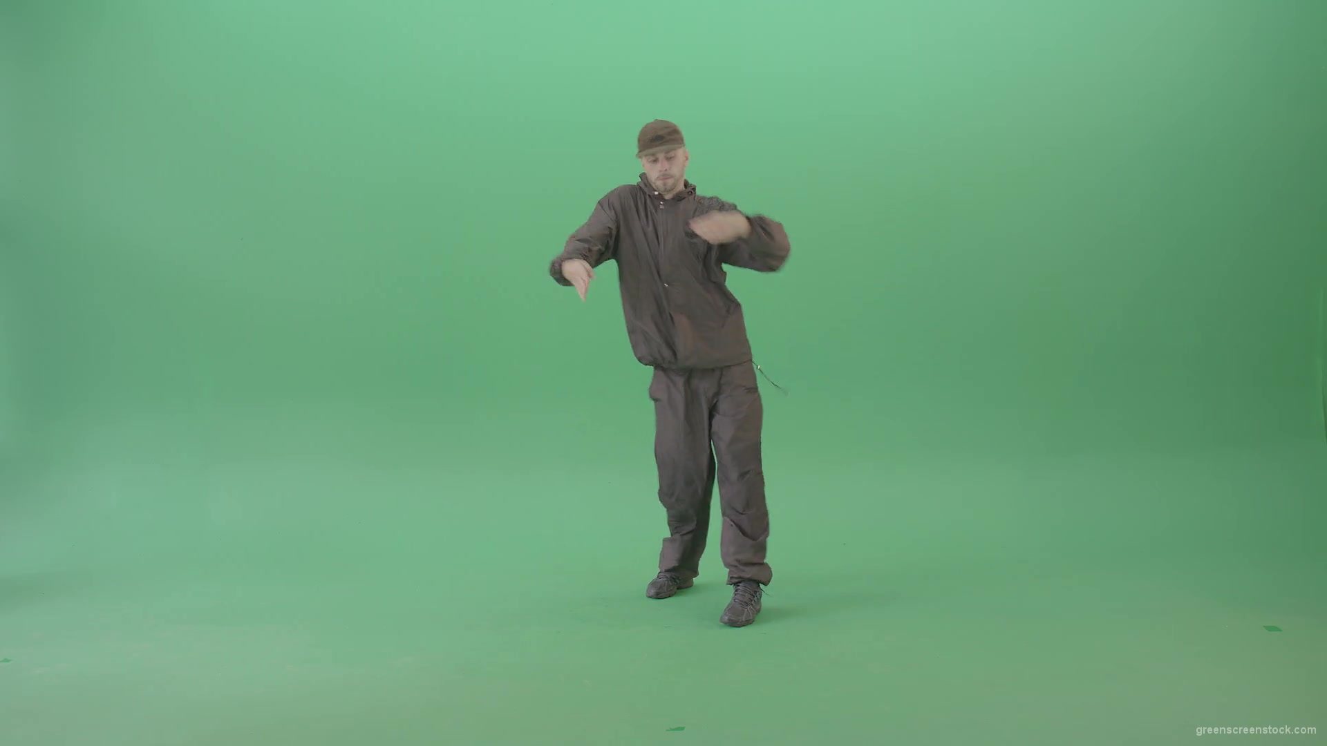 Top-Break-dance-by-electric-boogie-hip-hop-dancer-isolated-on-green-screen-4K-Video-Footage-1920_004 Green Screen Stock
