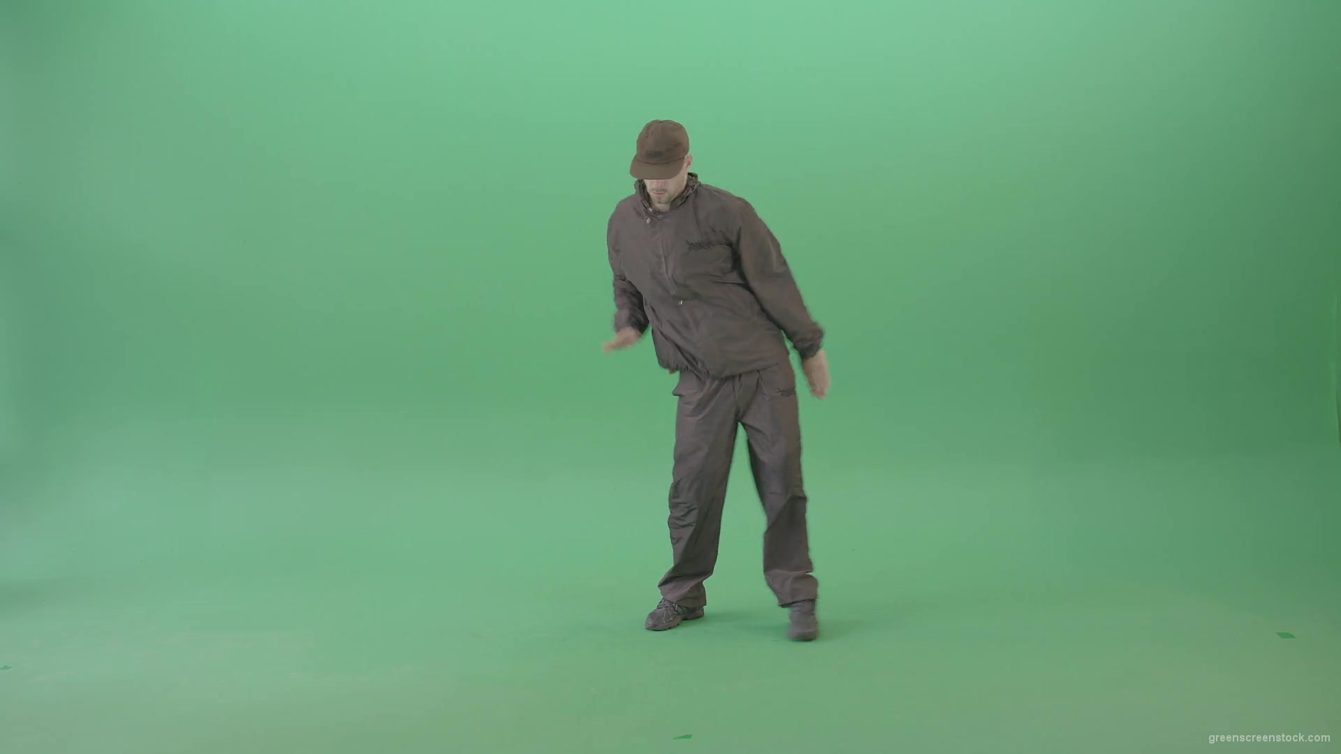 Top-Break-dance-by-electric-boogie-hip-hop-dancer-isolated-on-green-screen-4K-Video-Footage-1920_007 Green Screen Stock