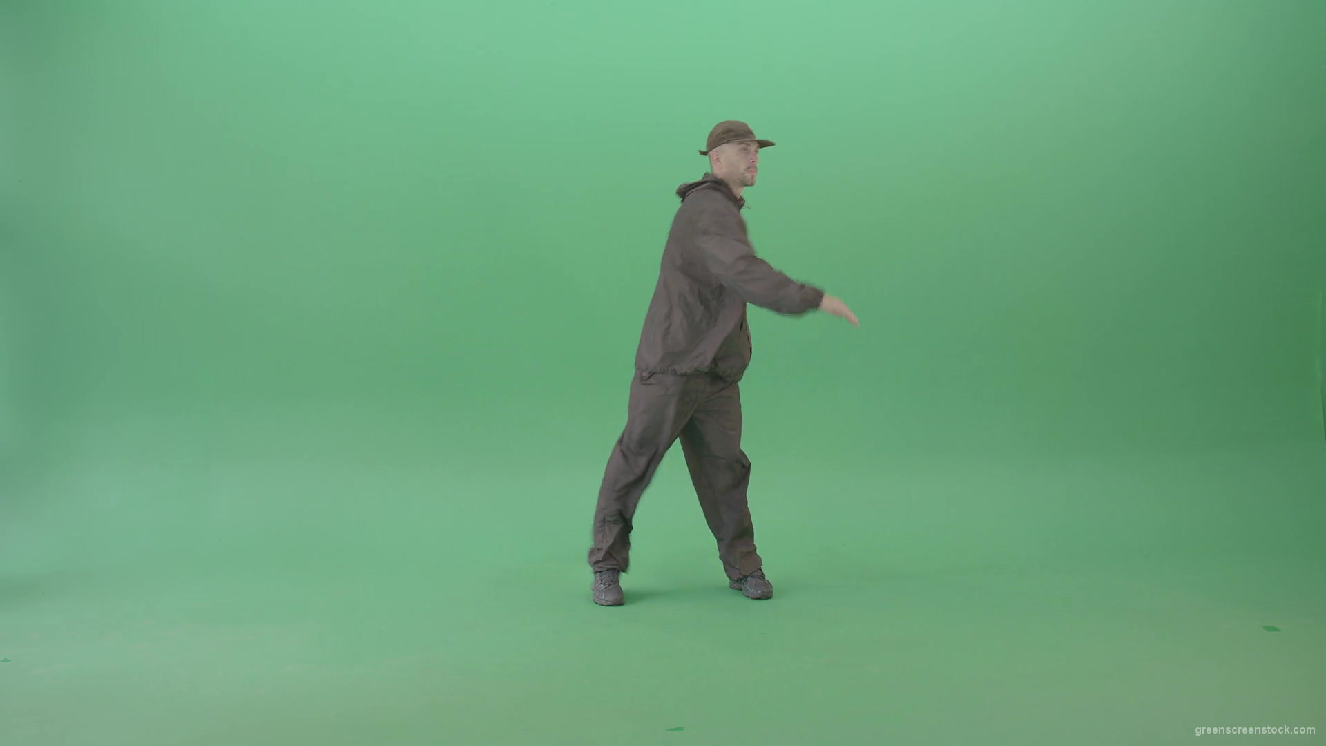 Top-Break-dance-by-electric-boogie-hip-hop-dancer-isolated-on-green-screen-4K-Video-Footage-1920_008 Green Screen Stock