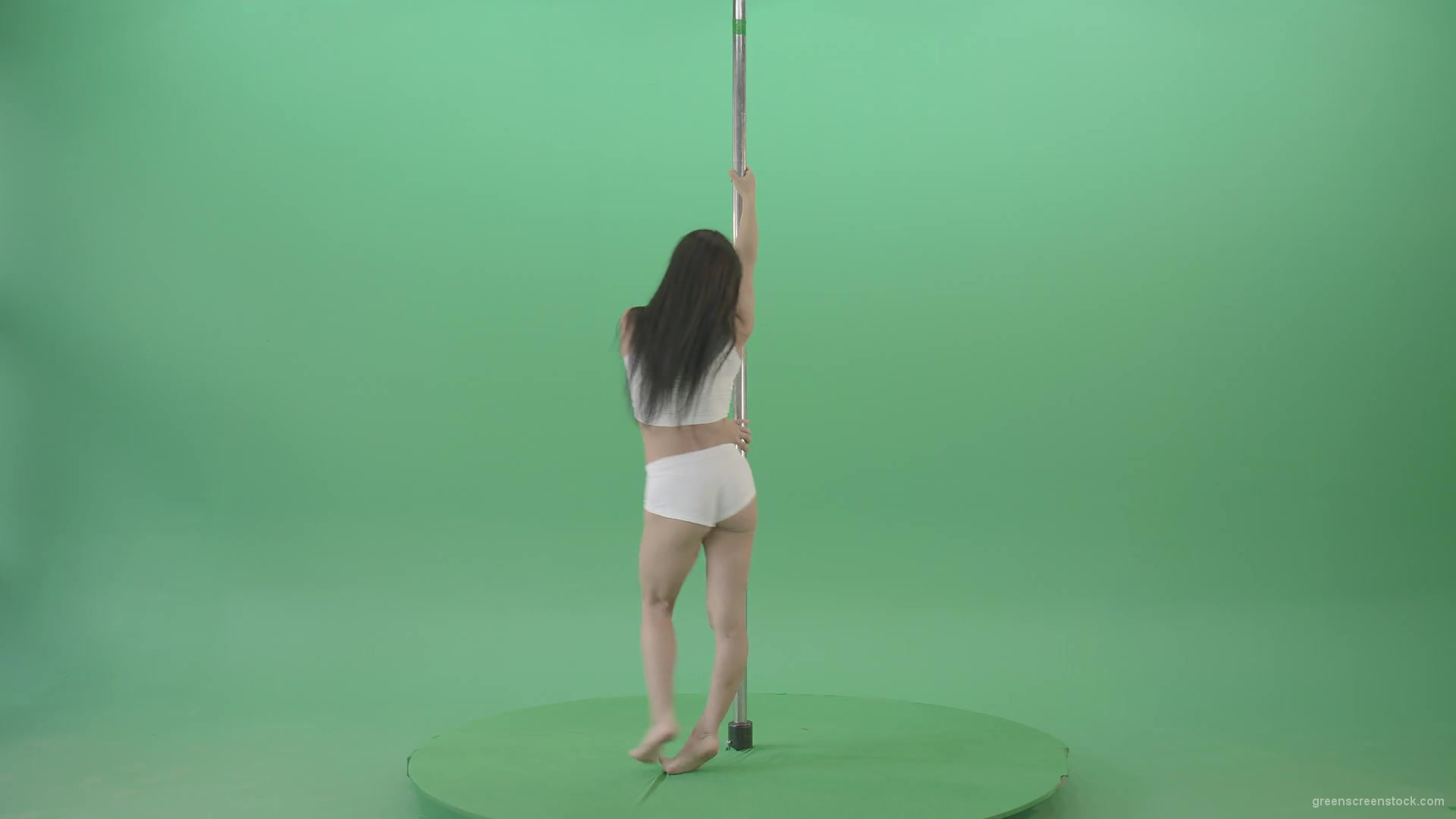 vj video background Young-girl-waving-her-body-near-pole-in-white-underwear-on-green-screen-1920_003