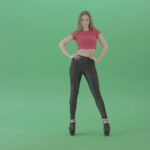 vj video background Advertising-Girl-posing-in-front-view-full-size-on-green-screen-4K-Video-Footage-1920_003