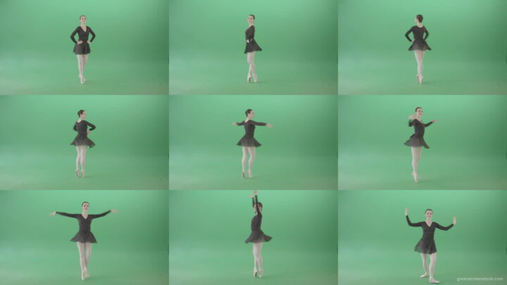 Ballet-Art-Ballerina-girl-spinning-in-dance-on-green-screen-4K-Video-Footage-1920 Green Screen Stock