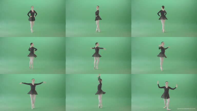 Ballet-Art-Ballerina-girl-spinning-in-dance-on-green-screen-4K-Video-Footage-1920 Green Screen Stock