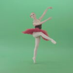 Ballet-girl-in-green-screen-in-red-black-costume-dancing-classic-dance-4K-Video-Footage-1920_008 Green Screen Stock