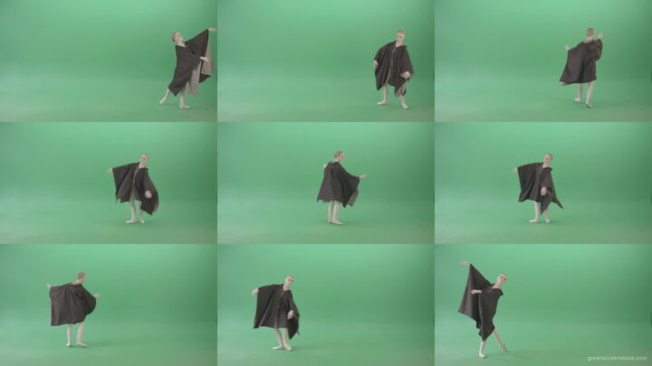 Ballet-girl-in-matle-cloak-dancing-on-green-screen-1920 Green Screen Stock