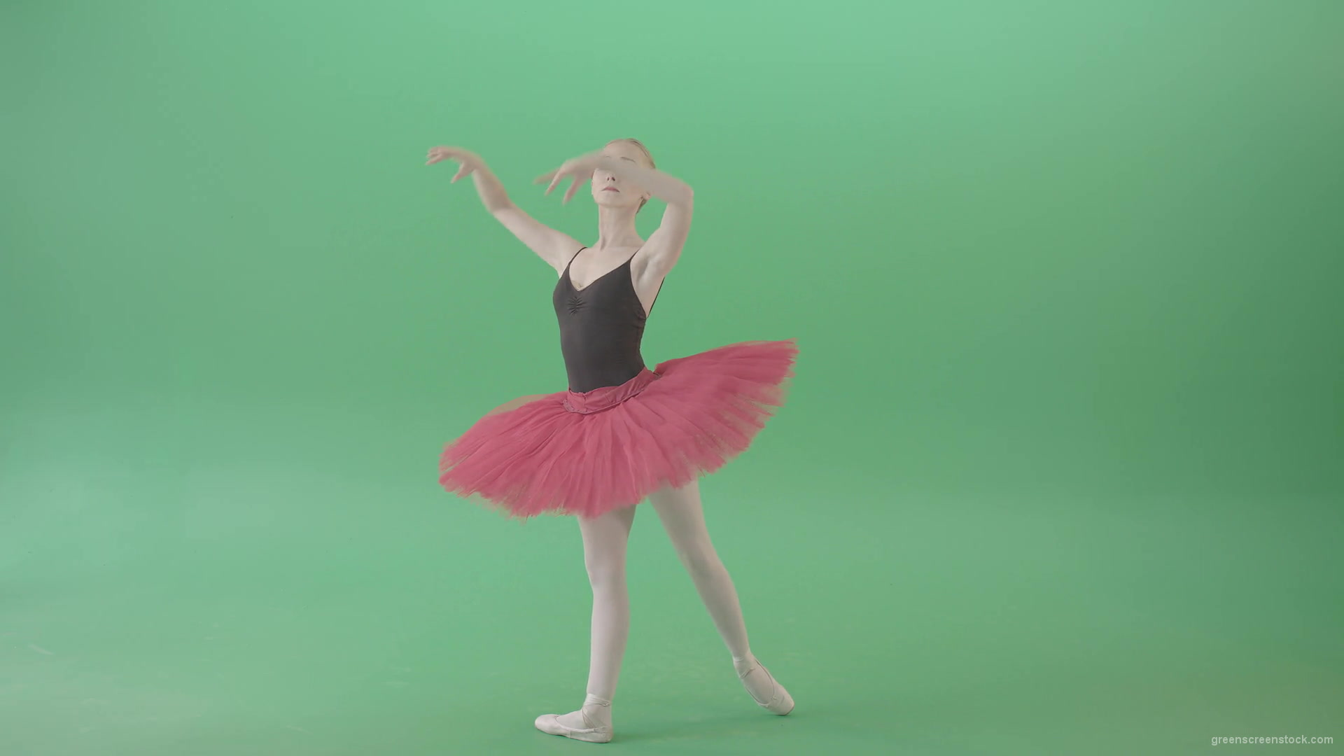 Elegant-elite-moves-by-ballet-dancing-blonde-girl-on-green-screen-4K-Video-Footage-1920_008 Green Screen Stock