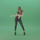 Strip dancing girl on green screen