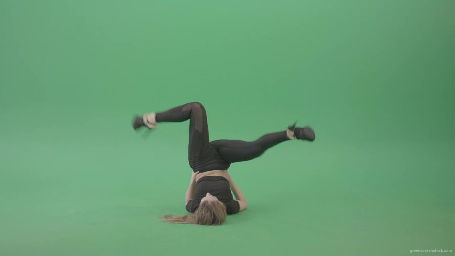 vj video background Girl-in-black-body-dress-waving-legs-on-green-screen-4K-Video-Footage-1920_003