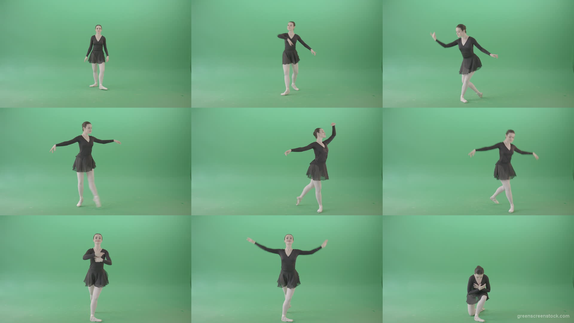 Green-Screen-Ballet-Girl-Ballering-makes-bow-reverence-in-black-dress-4K-Video-Footage-1920 Green Screen Stock