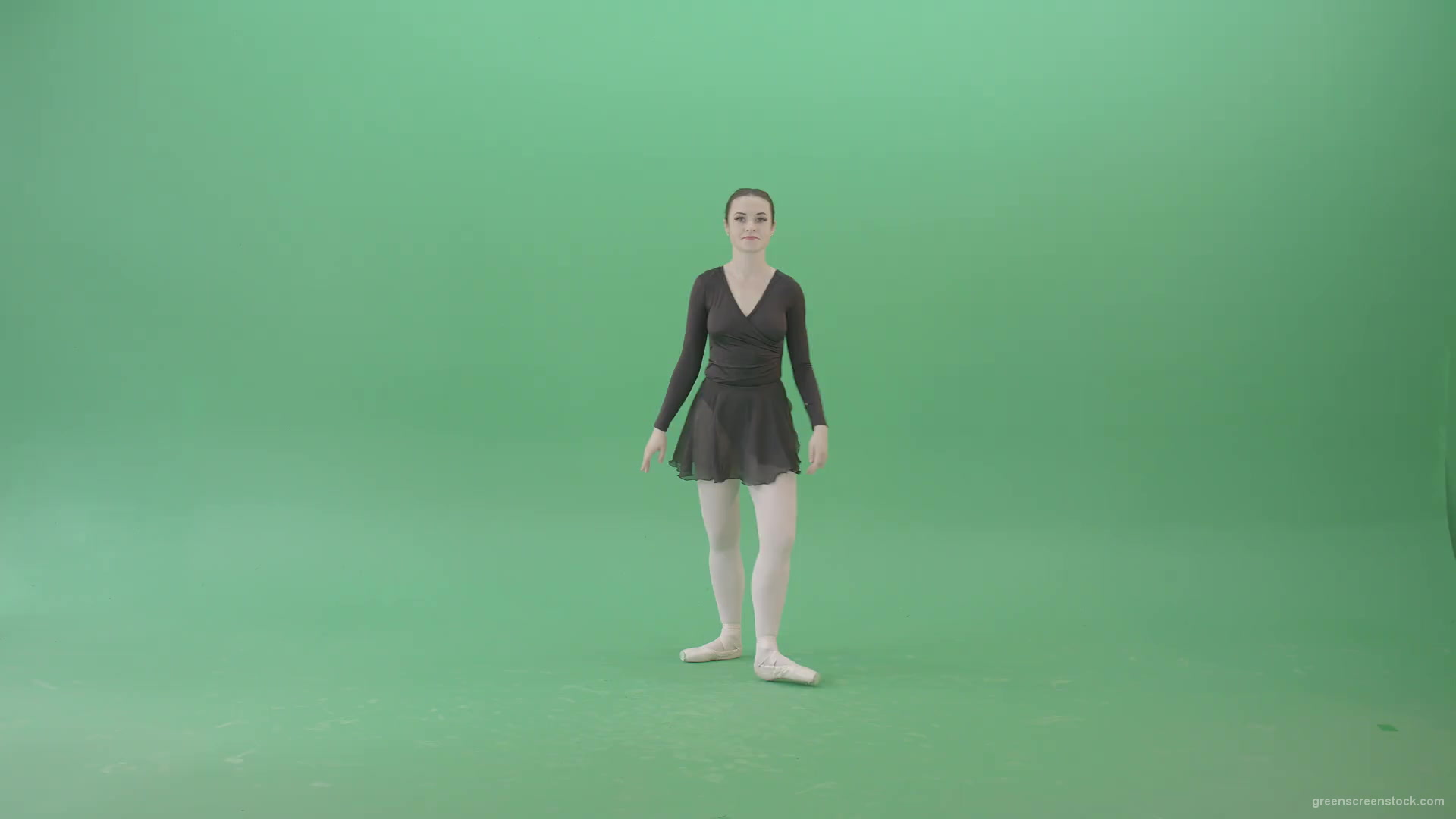 Green-Screen-Ballet-Girl-Ballering-makes-bow-reverence-in-black-dress-4K-Video-Footage-1920_001 Green Screen Stock