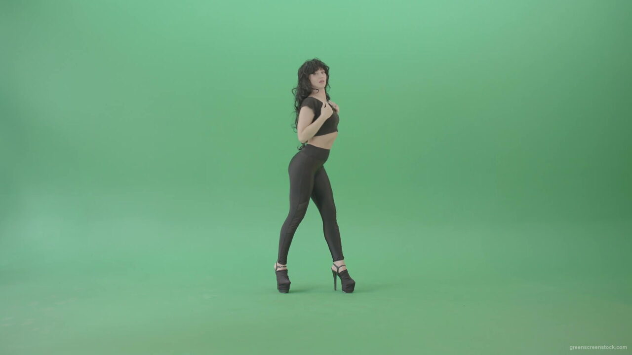vj video background Green-Screen-Woman-in-black-latex-dress-sexy-dancing-4K-Video-Footage-1920_003