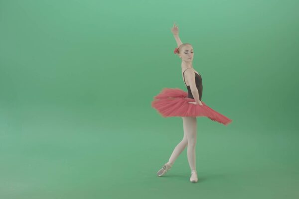 ballerina dancing on green screen video footage