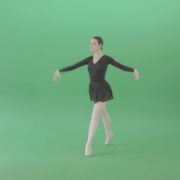 Russian-ballet-dancing-girl-in-black-body-wear-dress-dancing-isolated-on-green-screen-4K-Video-Footage-1920_005 Green Screen Stock