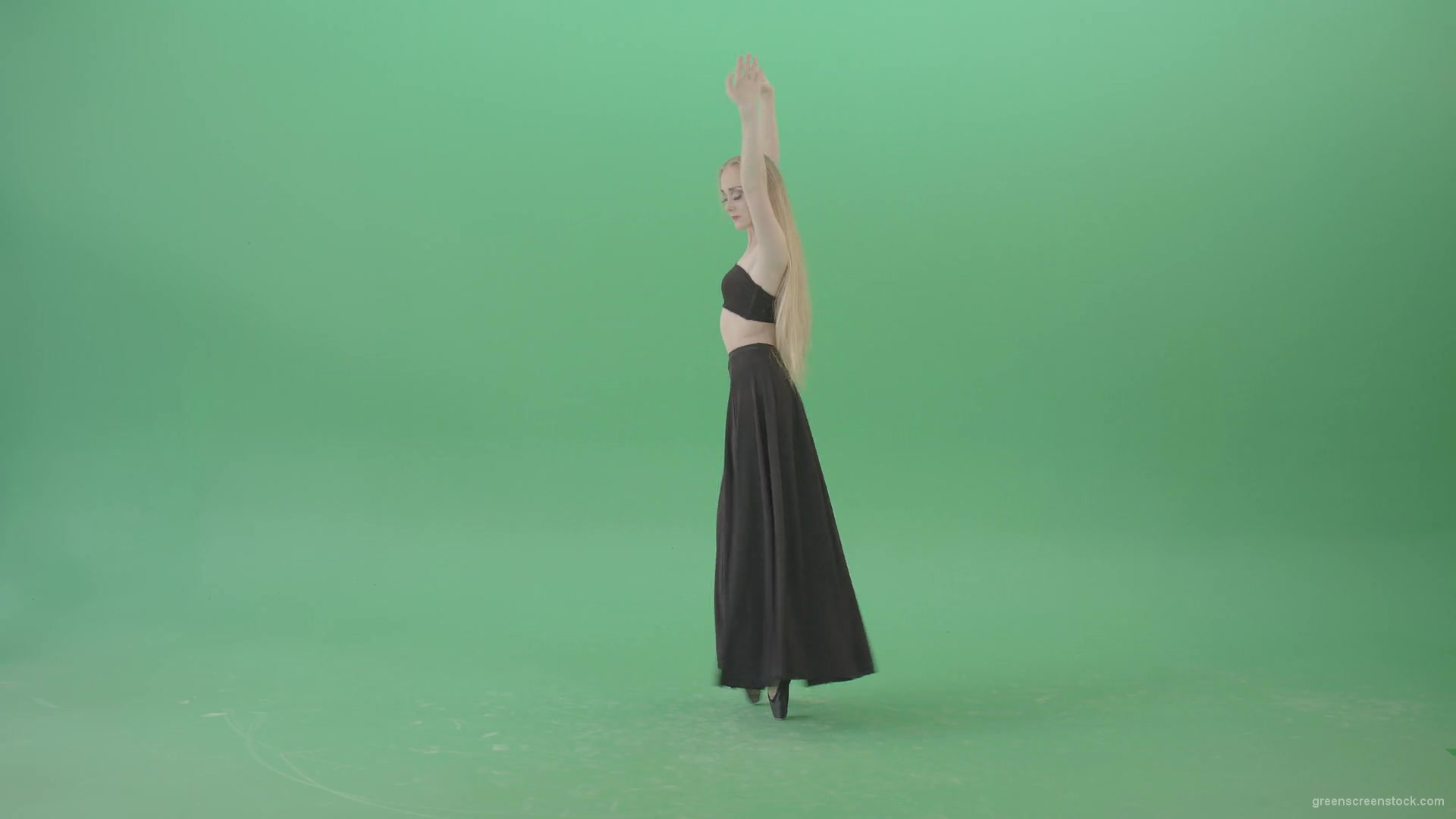 Spain-Ballet-dance-by-blonde-passion-ballerina-girl-on-green-screen-4K-Video-Footage-1920_008 Green Screen Stock