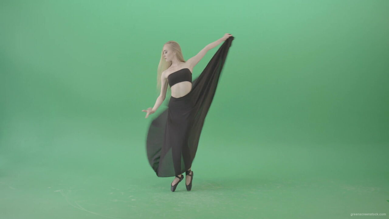 vj video background Spinning-isolated-on-green-screen-ballet-young-woman-ballerin-in-black-costume-4K-Video-Footage-1920_003