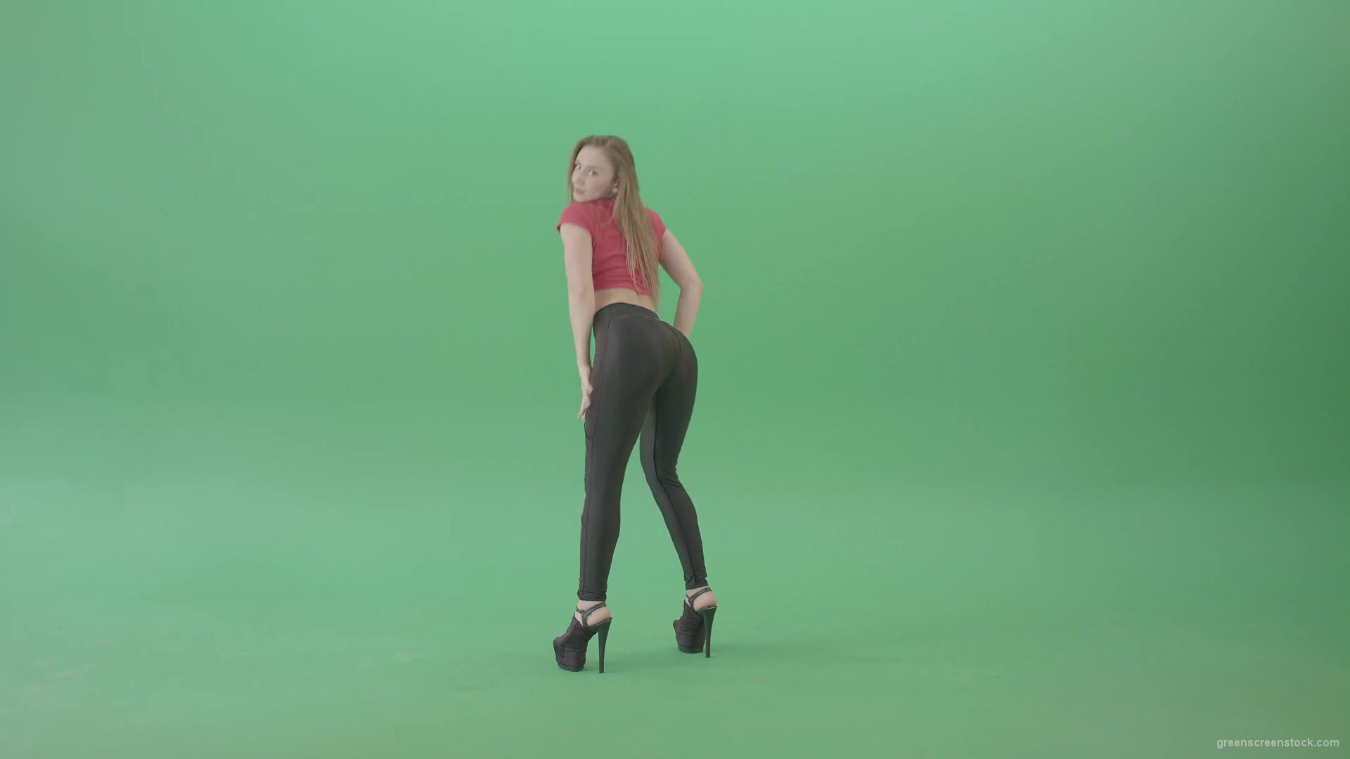 vj video background Young-woman-making-squat-on-green-screen-dancing-sexy-moves-4K-Video-Footage-1920_003