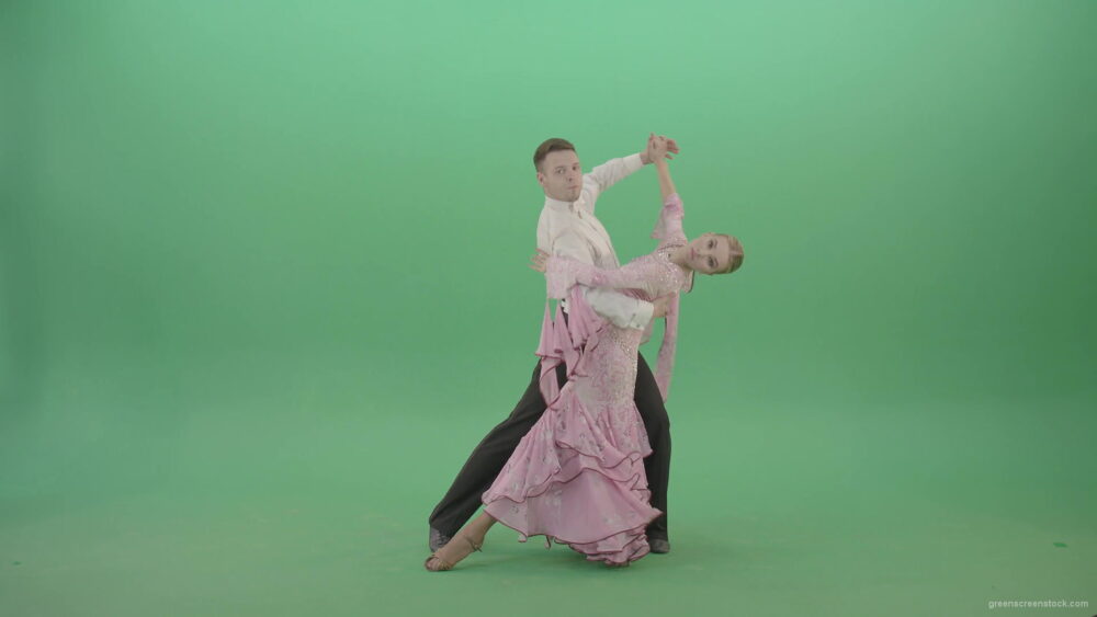 Luxury-ballroom-foxtrot-dance-by-young-couple-4K-Video-Footage-1920_006 Green Screen Stock