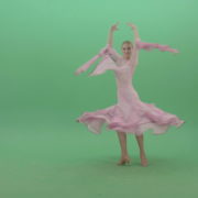 Ballroom-Dancing-Girl-spinning-in-pink-dress-on-green-screen-4K-Video-Footage-1920_004 Green Screen Stock