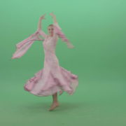Ballroom-Dancing-Girl-spinning-in-pink-dress-on-green-screen-4K-Video-Footage-1920_007 Green Screen Stock