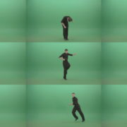 Energetic-quickstep-dance-man-stops-bow-and-continue-dancing-isolated-on-green-chromakey-1920 Green Screen Stock