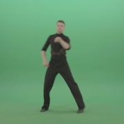 Energetic-quickstep-dance-man-stops-bow-and-continue-dancing-isolated-on-green-chromakey-1920_009 Green Screen Stock