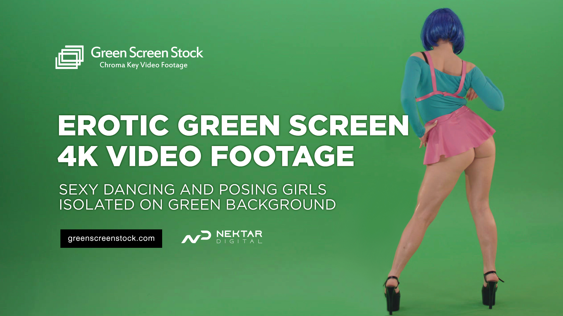 Green Screen Erotic Video Footage — Green Screen Stock