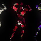 Fire-Man-in-Different-Flowers-Trio-on-Black-Ultra-HD-Video-Art-Video-VJ-Loop-gxcidy-1920_005 Green Screen Stock