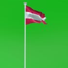 Austrian-Flag-Red-White-Red-Tricolor-on-white-Flagpole-over-green-screen-perspective-view-9jwyr9-1920_001 Green Screen Stock