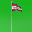 Austrian-Flag-Red-White-Red-Tricolor-on-white-Flagpole-over-green-screen-perspective-view-9jwyr9-1920_002 Green Screen Stock