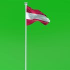 vj video background Austrian-Flag-Red-White-Red-Tricolor-on-white-Flagpole-over-green-screen-perspective-view-9jwyr9-1920_003