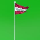 Austrian-Flag-Red-White-Red-Tricolor-on-white-Flagpole-over-green-screen-perspective-view-9jwyr9-1920_006 Green Screen Stock