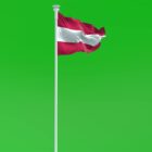 Austrian-Flag-Red-White-Red-Tricolor-on-white-Flagpole-over-green-screen-perspective-view-9jwyr9-1920_007 Green Screen Stock